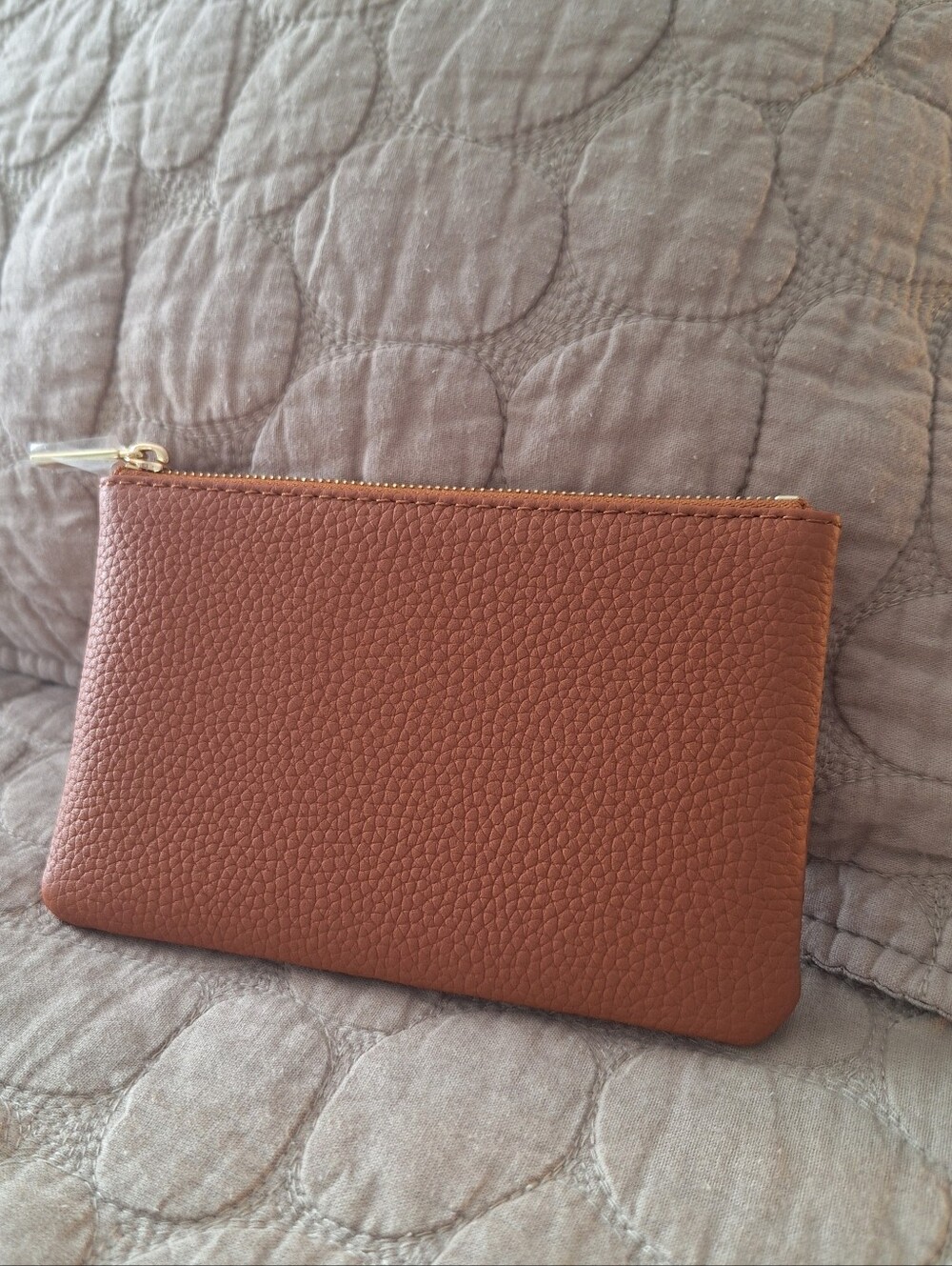 DUYP ( by Melodie Cecile) Mini M case In Camel Togo Leather